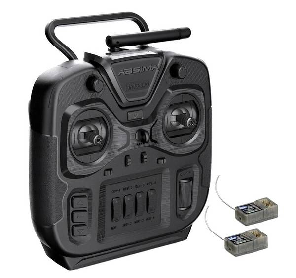 Absima 6-channel Stick sset "SR6S-EVO" 2.4GHz  2x 6-CH RX Schwarz Hand-Fernsteuerung 2,4 GHz Anzahl Kanäle: 6