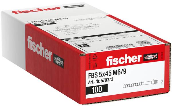 Fischer 579373 Betonschraube 45 mm Außensechskant galvanisch verzinkt 100 St.