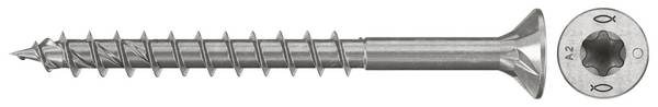 Fischer 574074  Spanplattenschraube 4 mm 50 mm TX    rostfreier Stahl  200 St.