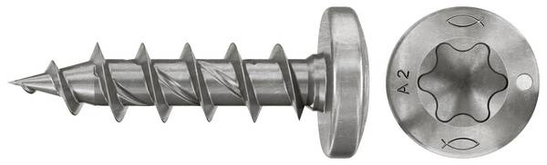 Fischer 574095  Spanplattenschraube 3.5 mm 12 mm TX    rostfreier Stahl  200 St.