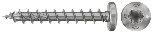 Fischer 574149  Spanplattenschraube 4 mm 40 mm TX    rostfreier Stahl  100 St.
