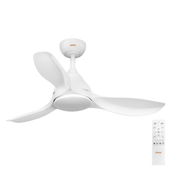 OSRAM HOMELIGHTING Ceiling Fan Bise 1065mm 48W CCT RGB Deckenventilator 48 W (Ø) 1065 mm mit Beleuchtung, mit Fernbedienung, Dimmbar, Timer