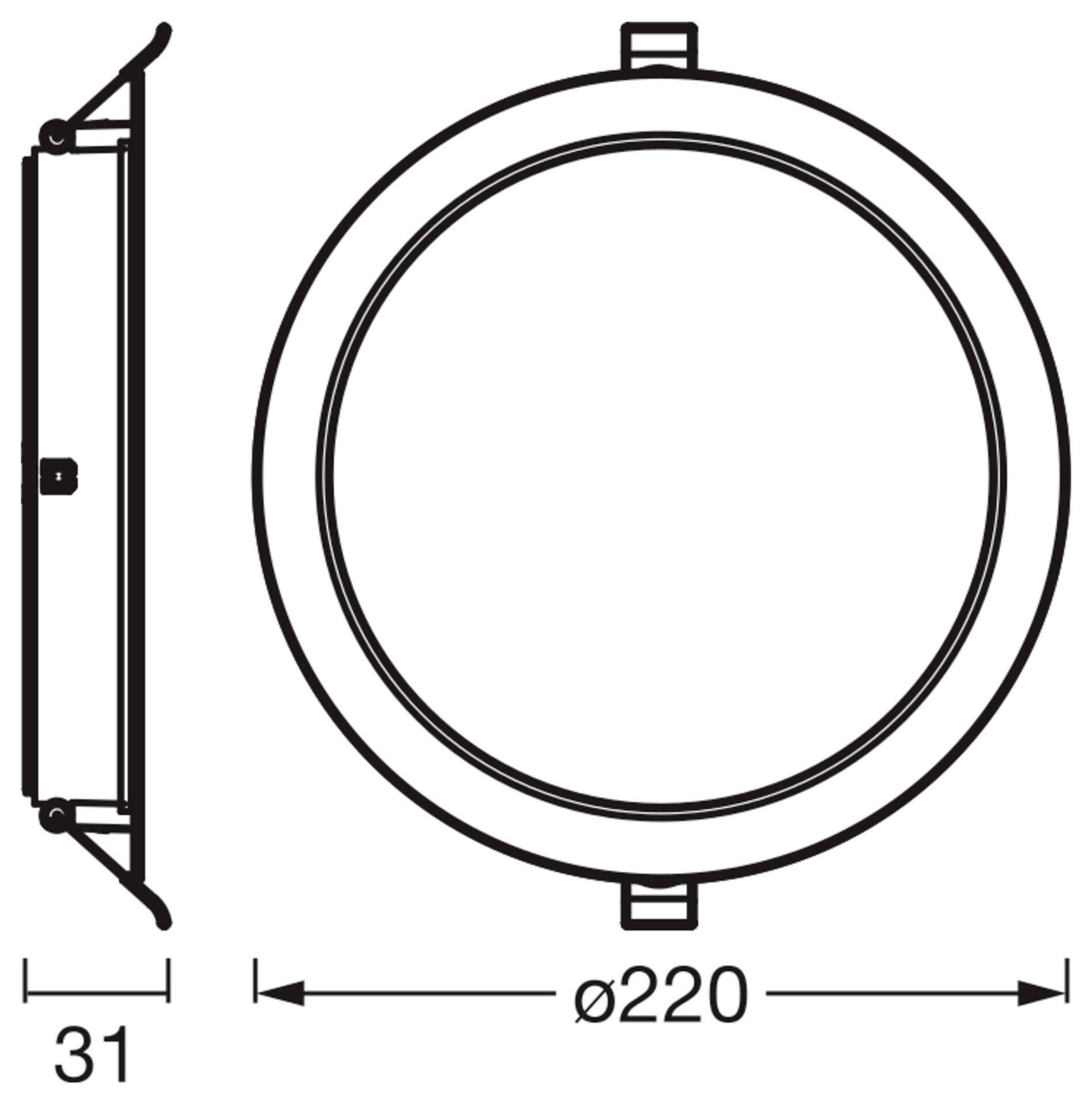 OSRAM 4099854478659 Essential Downlights 18W 220mm 840 White LED-Einbauleuchte LED LED fest eingebaut 18 W-2