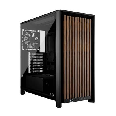 Corsair FRAME 4000D RS, Black/Walnut Midi-Tower PC-Gehäuse Schwarz, Holz-0