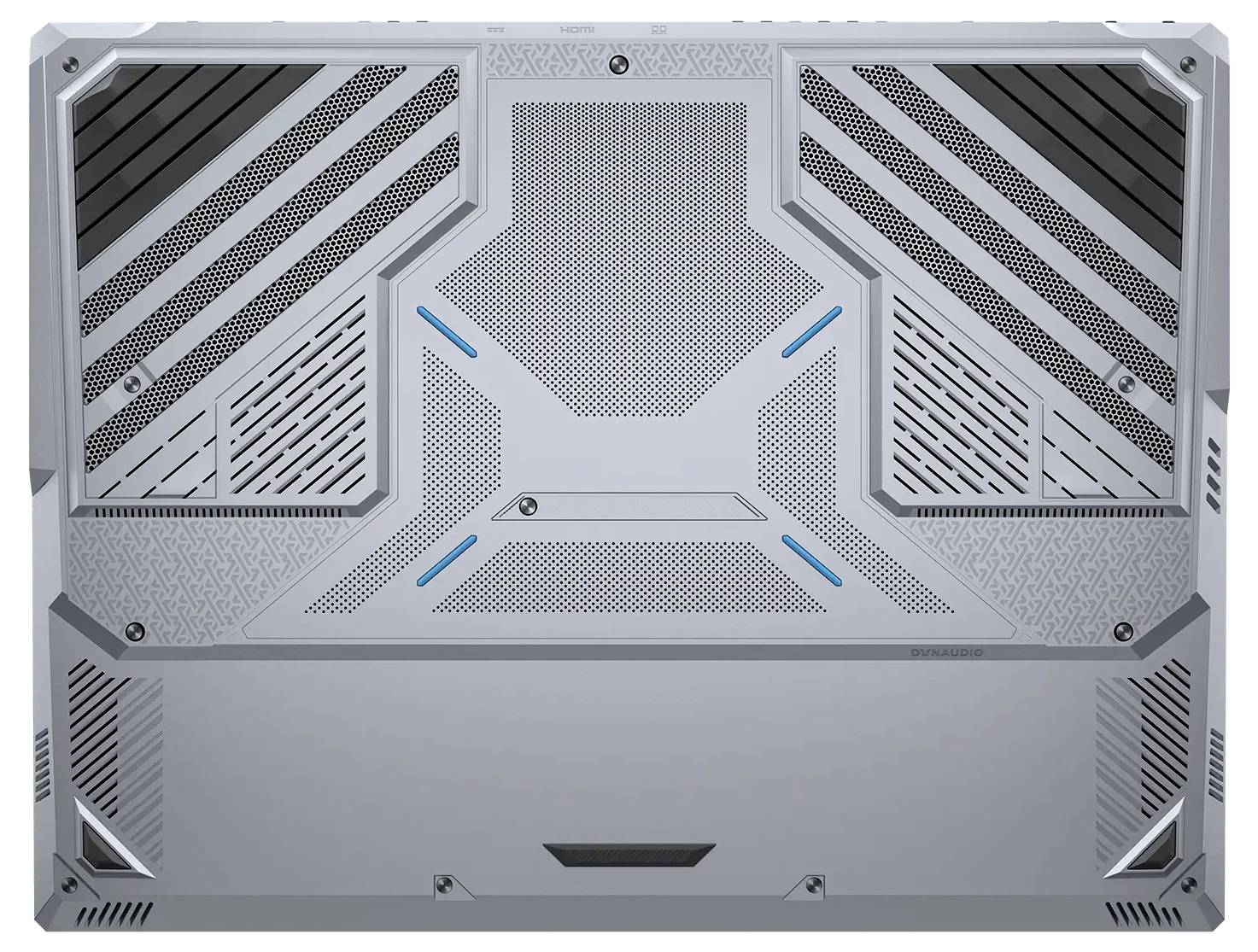 Transparenter Laptop, der interne Komponenten unter einem roten Glühen zeigt, mit Intel-Branding in der Ecke.