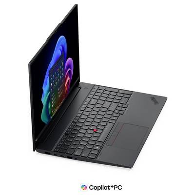 Geschlossener schwarzer Lenovo ThinkPad Laptop mit sichtbaren ThinkPad- und Lenovo-Logos.