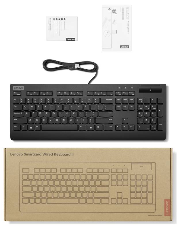 Lenovo Kabelgebunden Tastatur Deutsch, QWERTZ Schwarz Chipkarten-Leser-3