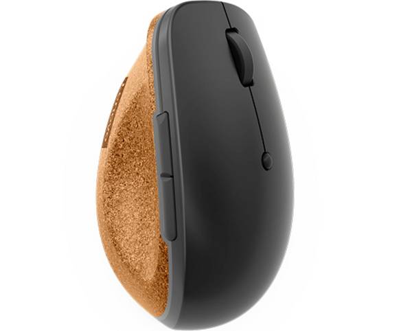 Lenovo Go Mouse Vertical Wireless  Maus Funk   Optisch Grau 6 Tasten 2400 dpi
