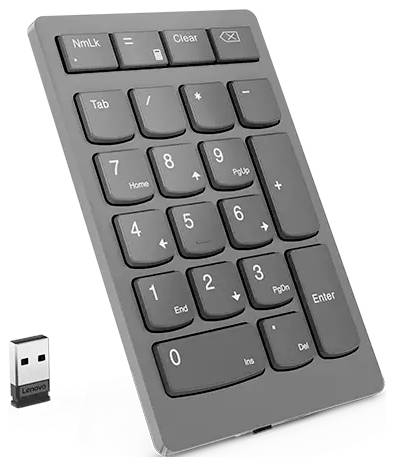 Lenovo Go Wireless Funk Nummernblock Separater Nummernblock Grau-1