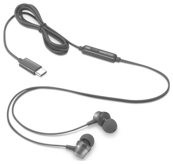 Lenovo USB-C Wired In-Ear Headphones In Ear Kopfhörer Schwarz-1