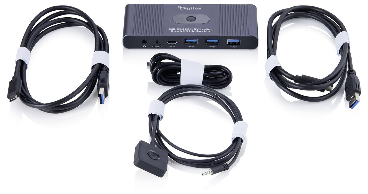 Digitus KVM-Matrix-Switch HDMI Fernbedienung, Touchscreen 3840 x 2160 Pixel-7