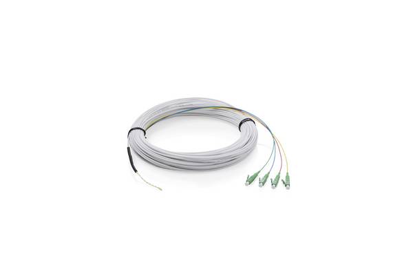 Digitus DK-3904LCA-50-1 Glasfaser LWL, Glasfaser Anschlusskabel 50 m Grau [4x LC APC-Stecker - 4x ] 9/125 µ Singlemode