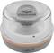Rundes graues OSRAM-Gerät mit transparentem Oberteil, orangefarbenem Akzentring und USB-Anschluss an der Vorderseite, auf weißem Hintergrund dargestellt.