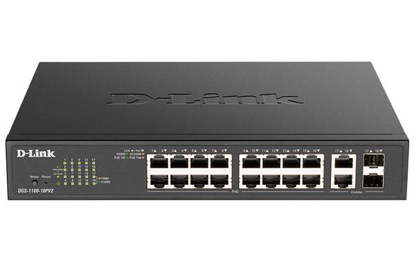 D-Link DGS-1100-18PV2 DGS-1100-18PV2 Netzwerk Switch RJ45/SFP