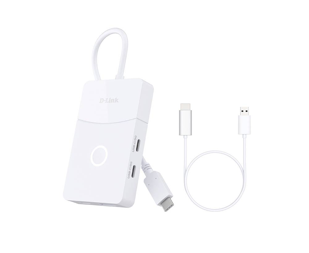 D-Link DUP-501 USB-Hub 5 Port USB 3.2 Gen1 5 GBit/s Weiß DUP-501-0