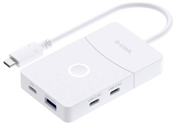 D-Link DUP-501 USB-Hub 5 Port USB 3.2 Gen1 5 GBit/s Weiß DUP-501-1