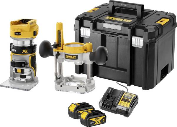 DEWALT DCW604NT-XJ Akku-Kombifräse + Akku-Kit DCB1104M2-QW gratis