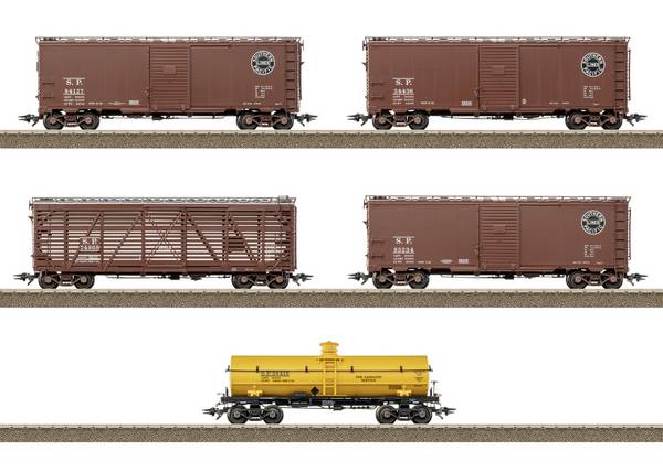 TRIX T24915 Güterwagen DC H0 US-Güterwagen-Set "Southern Pacific" - 5-teilig