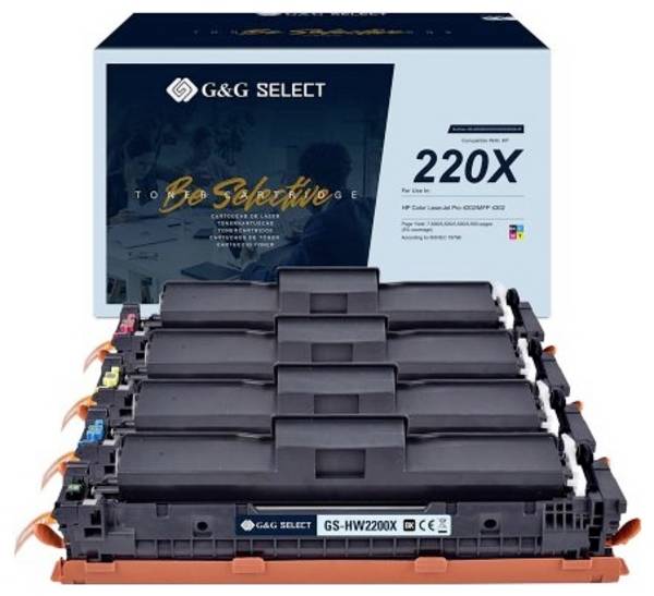 G&G Toner ersetzt HP W2200X|W2201X|W2202X|W2203X Kompatibel 4er-Pack Cyan, Magenta, Gelb, Schwarz 24000 Seiten  GS-HW2200X/2201X/2202X/2203X-4P