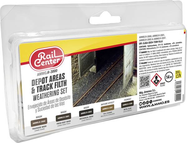 Rail Center AMMO.R-3000 Modellbahn-Texturfarbe Depot und Gleise   1 Set