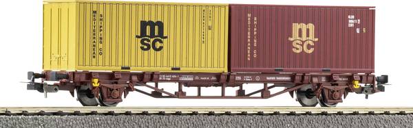 PIKO 27750 Containertragwagen DC 2x 20'' Container MSC