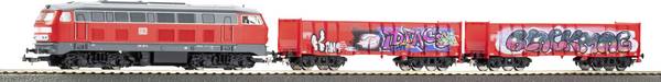 PIKO 57032 Start-Set kids Güterzug BR 218 DB AG mit zwei offenen Güterwagen Eaos