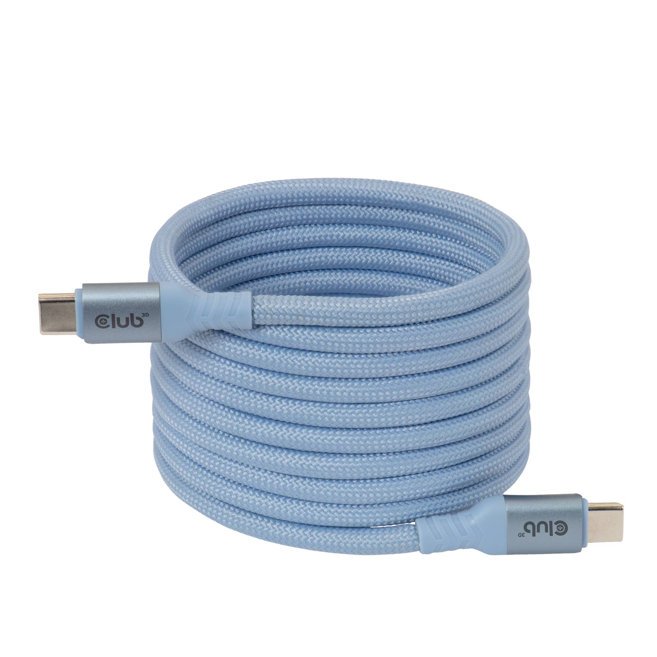 club3D USB-C® Kabel USB-C® Stecker 2 m Blau CAC-3030-0