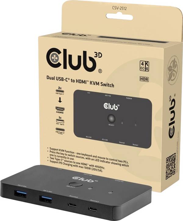 club3D   HDMI-Switch HDMI  3840 x 2160 Pixel