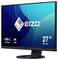EIZO 27-Zoll 4K UHD Monitor mit USB-C Docking, gezeigt auf einem Ständer mit blauem Display-Grafik.