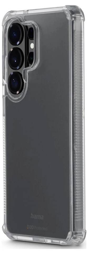 Transparente Schutzhülle für Smartphone mit Dreifach-Kamera, mit verstärkten Ecken und erhöhten Rändern zum Schutz vor Stürzen.