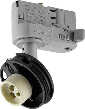 Deko Light Can Base 3-Phasenleuchte  GU10 7.5 W   Silber