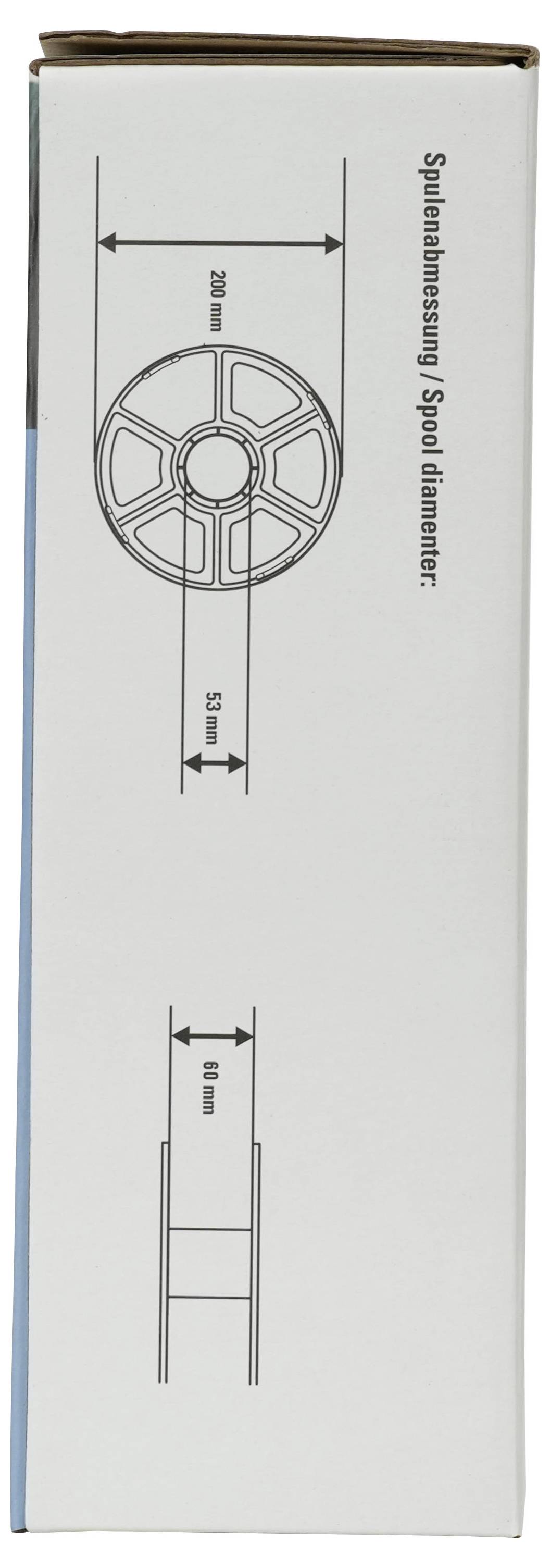 Schachtseite mit Spulendimensionsdiagramm mit der Bezeichnung "Spulenfassung / Spulendurchmesser" mit Abmessungen von 330 mm Breite und 83 mm Höhe.