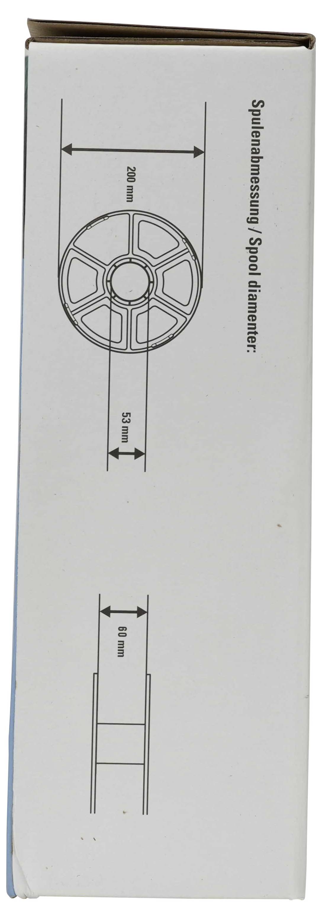 Kastendiagramm mit Sprossenleiter-Abmessungen: „Spulenabmessung / Pooldurchmesser" 200 mm und 80 mm, mit einer kreisförmigen Spule und Seitenansicht.