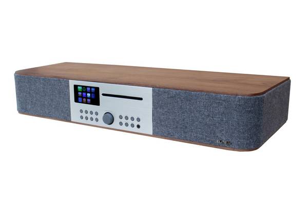 soundmaster EliteLine  Stereoanlage WLAN, USB, UKW, DAB+, CD, Bluetooth®, DAB, DLNA, AUX, Internetradio, LAN, MP3, DLNA-fähig, Inkl. Fernbedienung, Multiroom-fähig, Spotify, Weckfunktion 80 W Grau