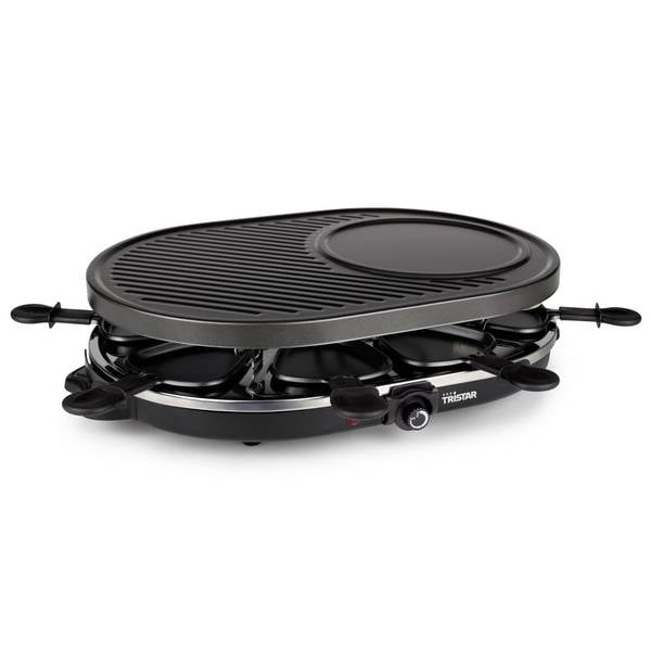 Tristar RA-2996 Raclette 8 Pfännchen, Antihaftbeschichtung Schwarz