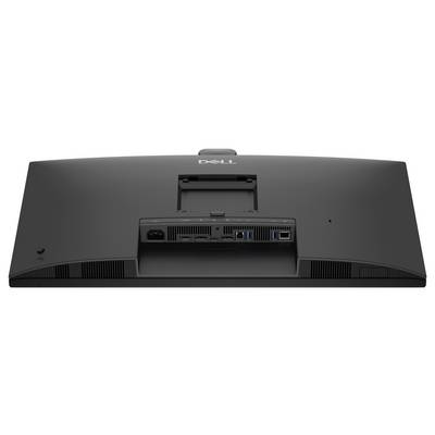 Rückansicht eines weißen BenQ-Desktop-Monitors auf einem Ständer, die das verstellbare hintere Bedienfeld und die Kabelöffnung zeigt.