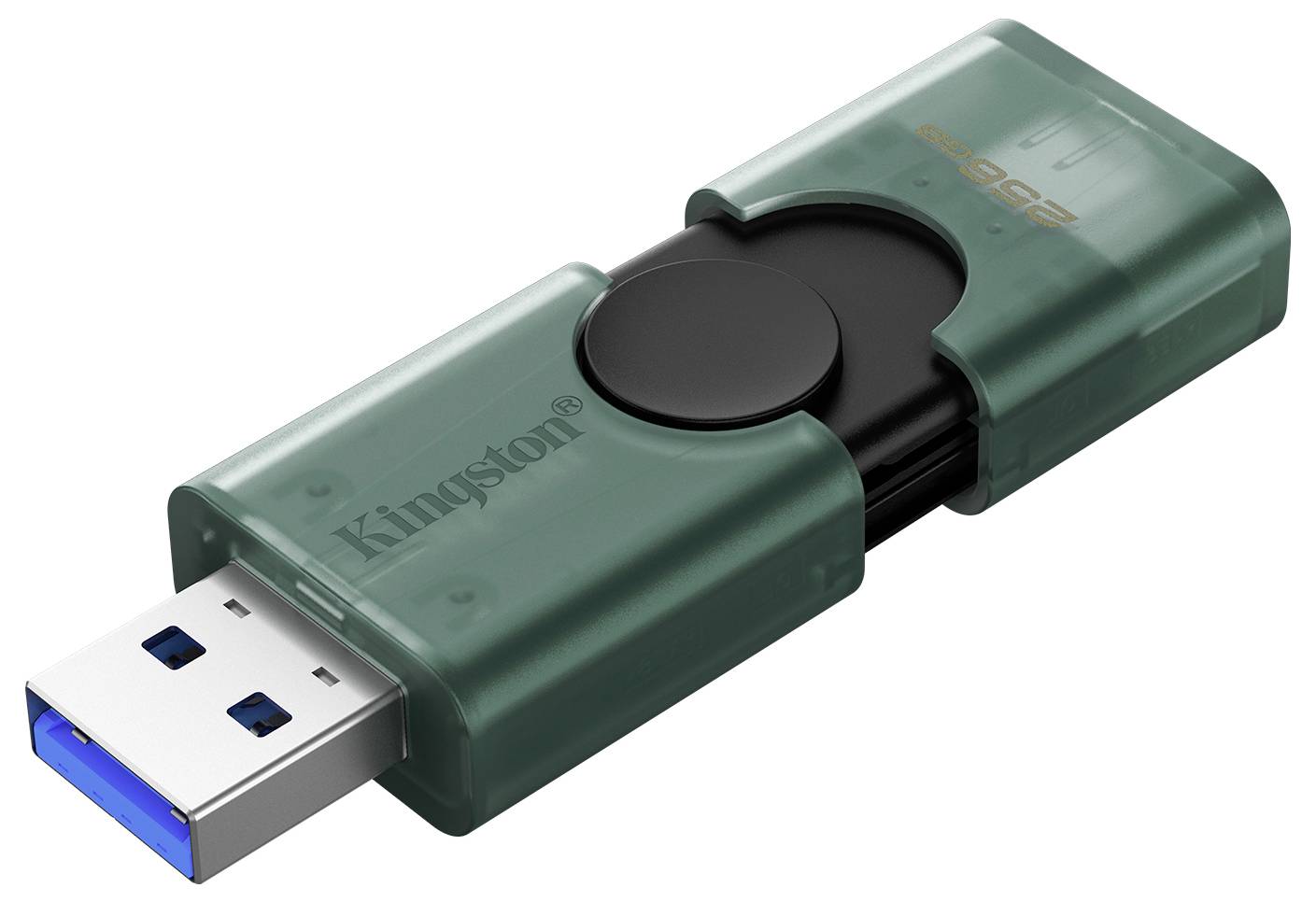 Kingston DataTraveler USB-Speicherstick mit grünem durchscheinendem Gehäuse und silbernem USB-Anschluss.