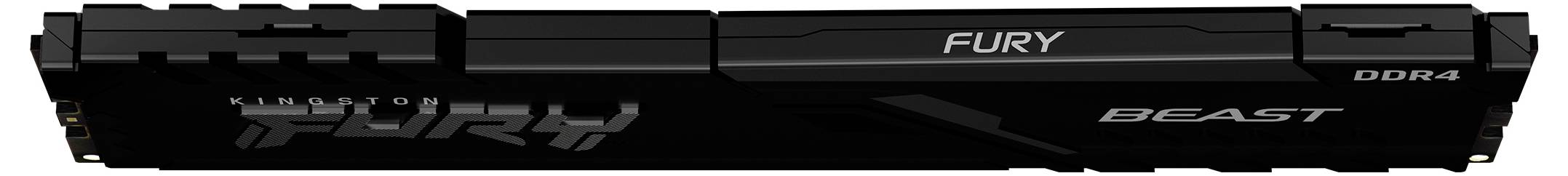 Black FURY Beast DDR4 Desktop-RAM-Modul mit einem flachen schwarzen Kühlkörper.