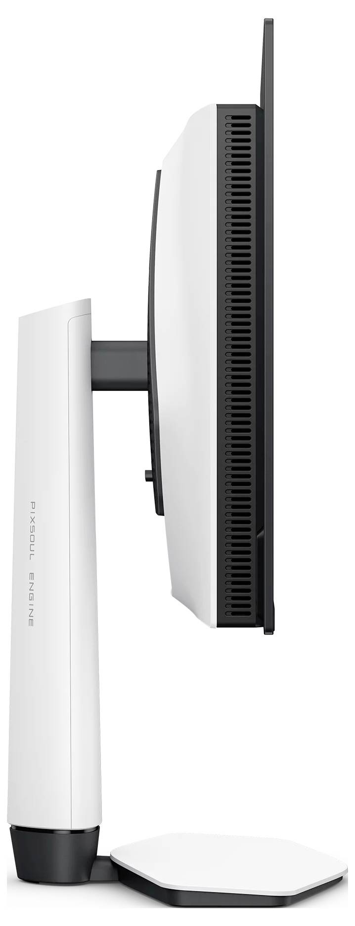 Seitenansicht eines weißen TP-Link Deco Mesh-WLAN-Routers mit einer vertikalen, antennenähnlichen Einheit und quadratischem Standfuß