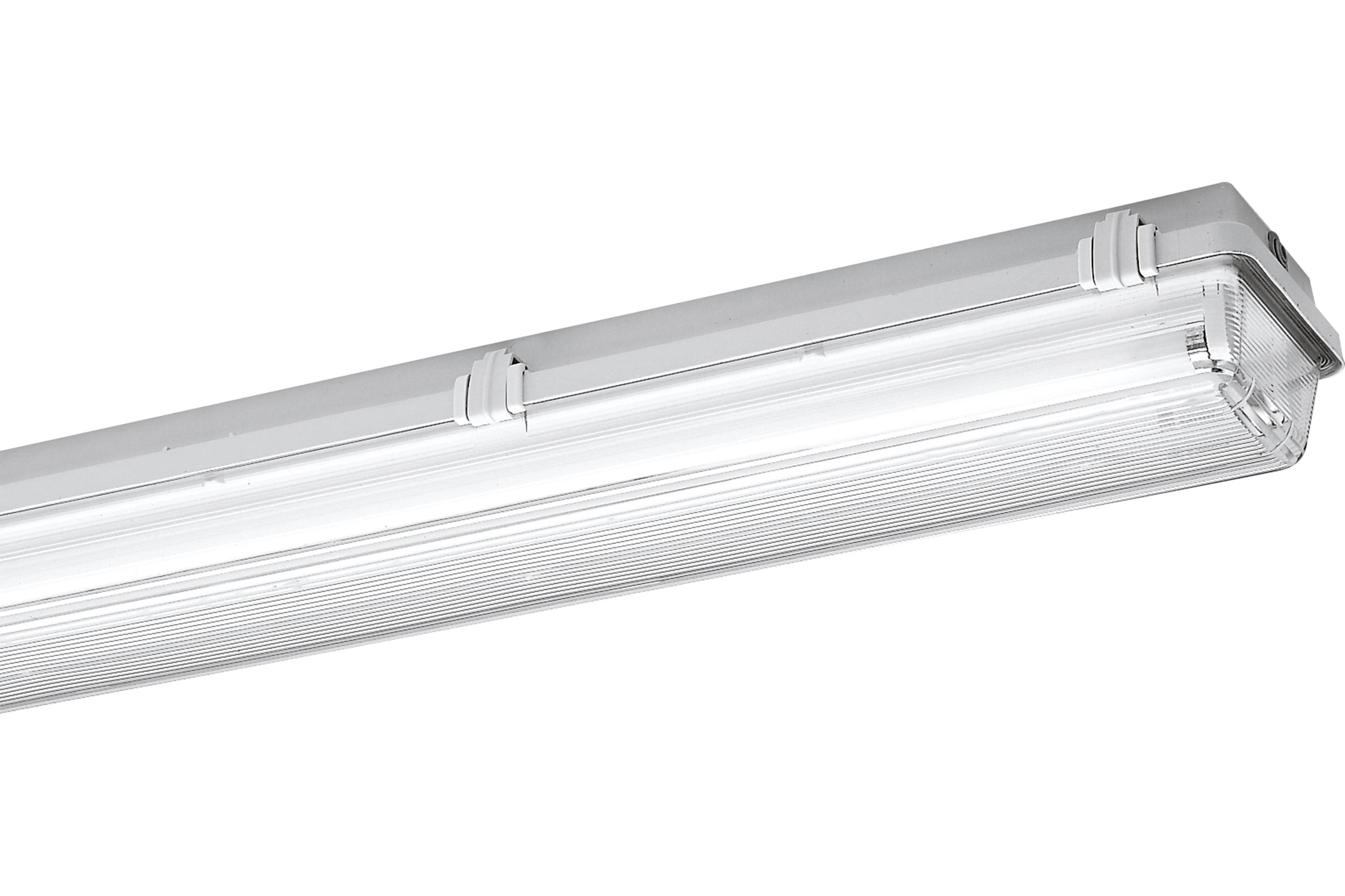 Schuch 162 2/15 RLED OV LED-Feuchtraum-Wannenleuchte LED G13 Weiß Grau