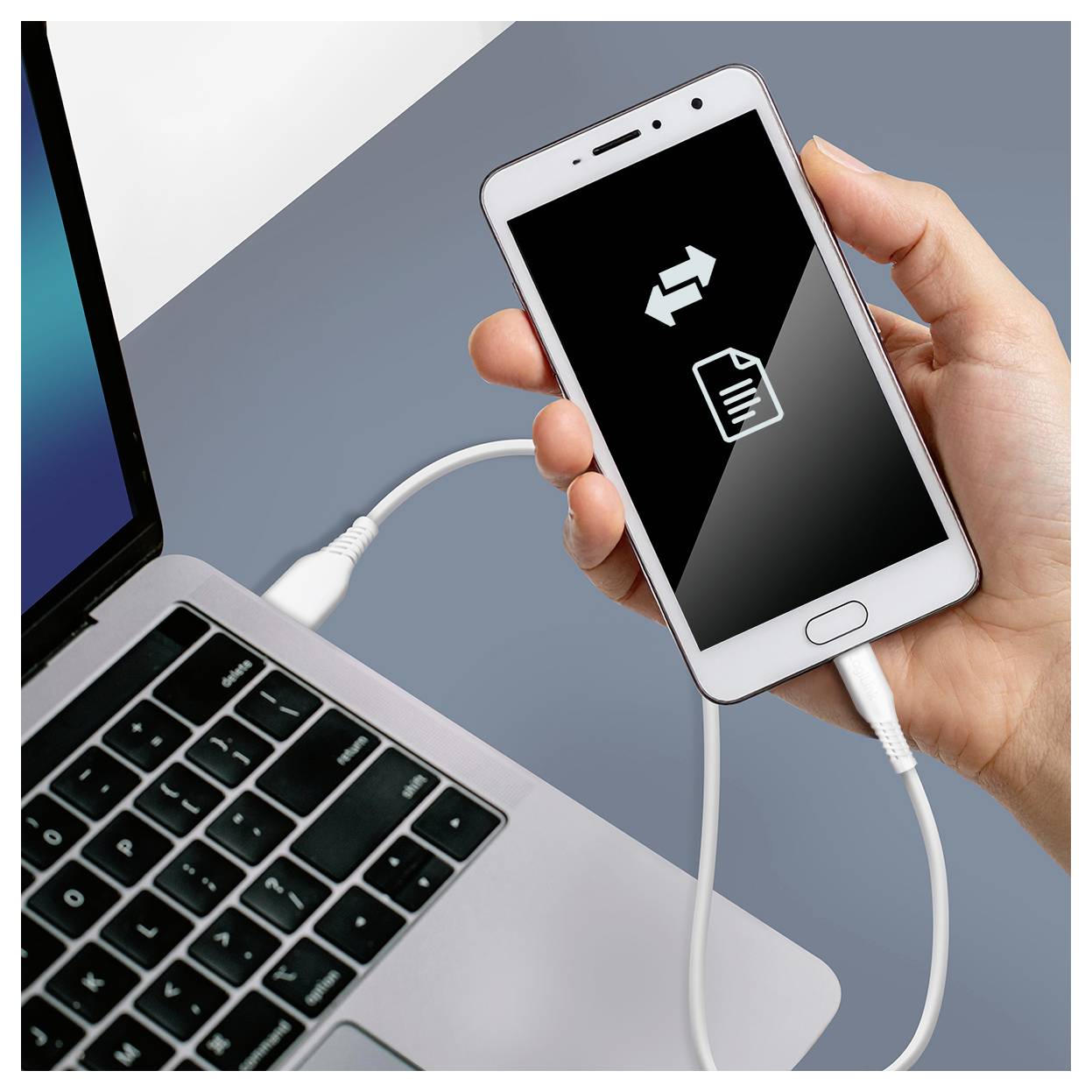 LogiLink USB-C® Kabel USB 2.0 USB-C® Stecker, USB-A Stecker 3.0 m Weiß CU0255-3