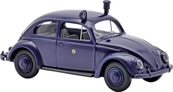 Busch 52916 H0 Einsatzfahrzeug Modell Volkswagen (VW) Käfer mit Brezelfenster, Polizei Berlin