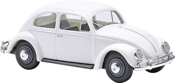 Busch 52956 H0 PKW Modell Volkswagen (VW) Käfer mit Ovalfenster, Weiß