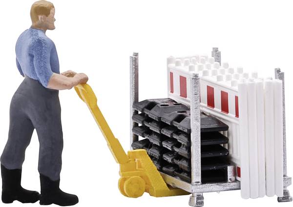 Busch H0  Action Set: Schrankenzaun-Transport