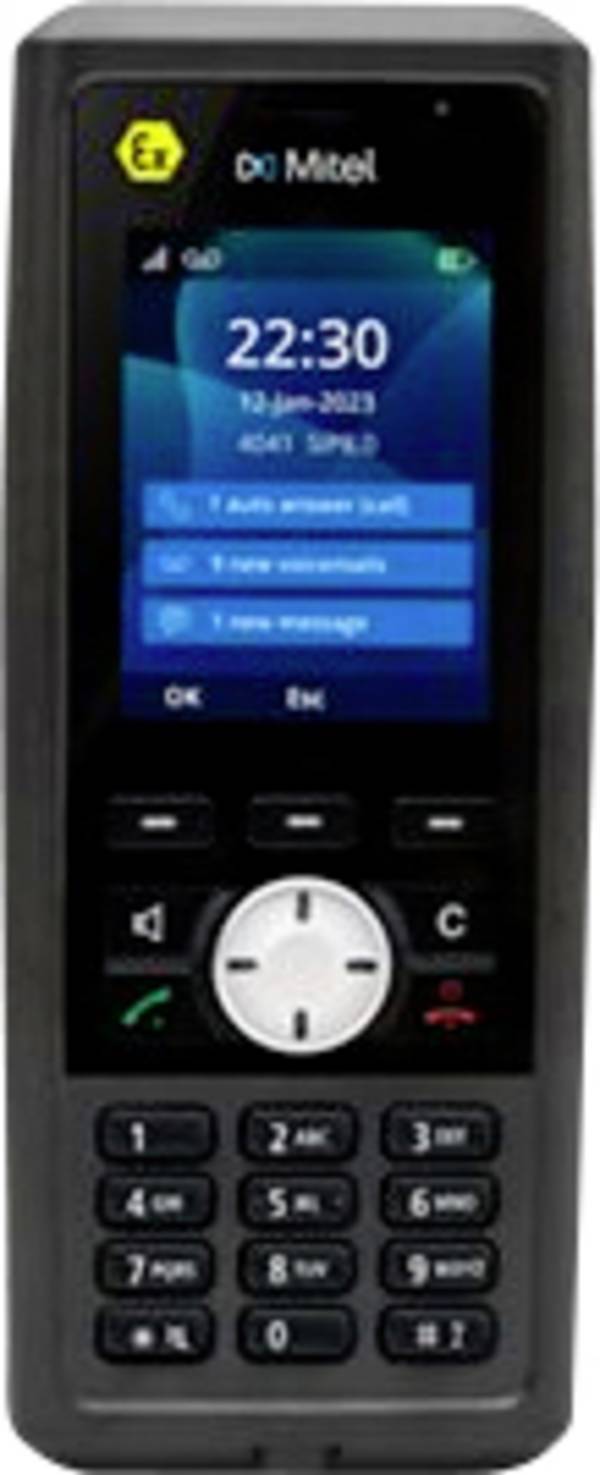 Mitel 742d DECT Set Schnurloses Erweiterungshandgerät Schwarz
