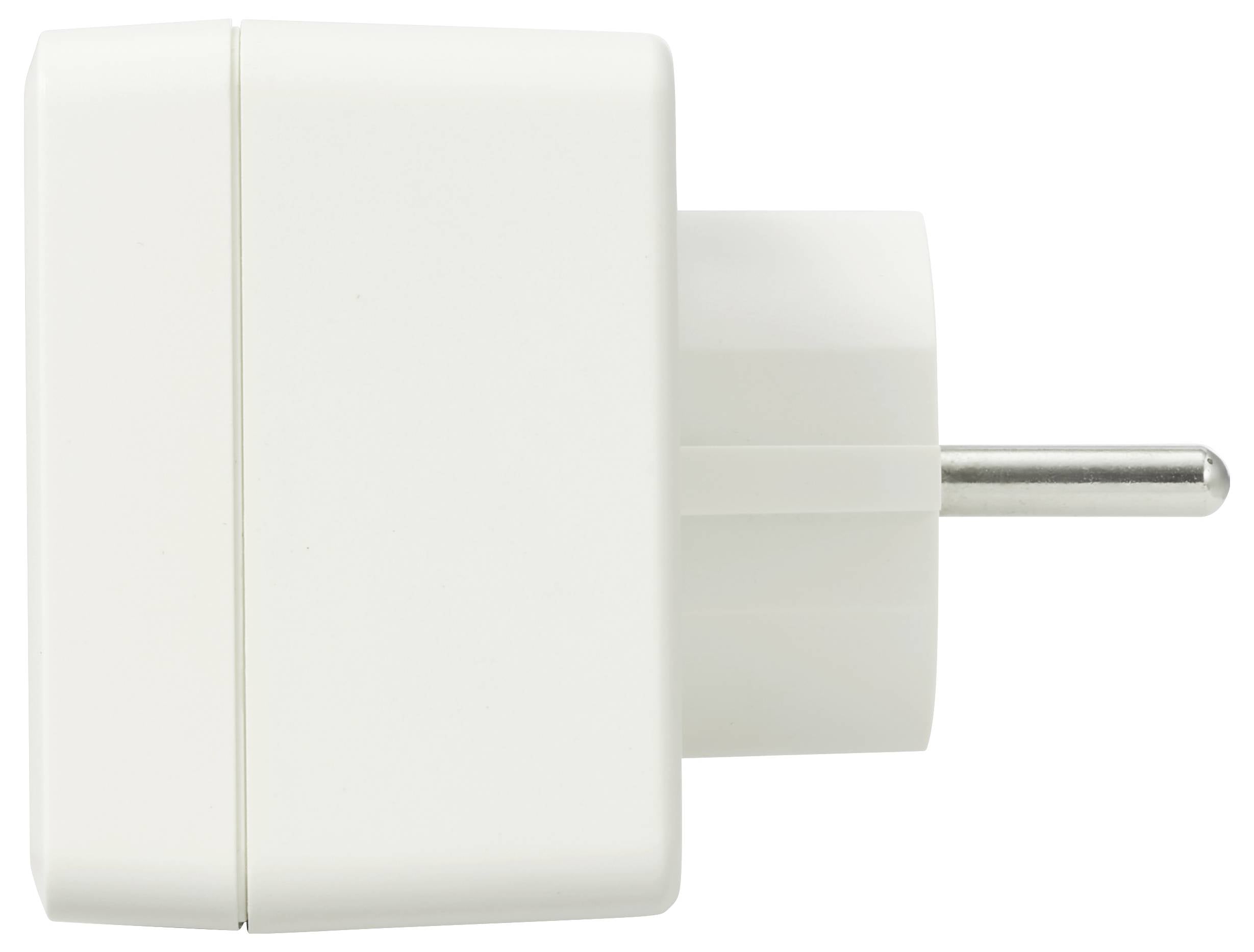 Sygonix SY-7542626 Zwischensteckdose mit USB 2polig Weiß-2