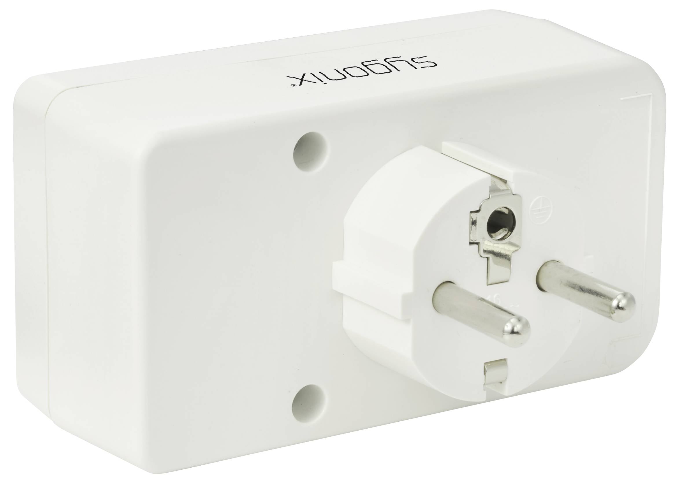 Sygonix SY-7542626 Zwischensteckdose mit USB 2polig Weiß-3