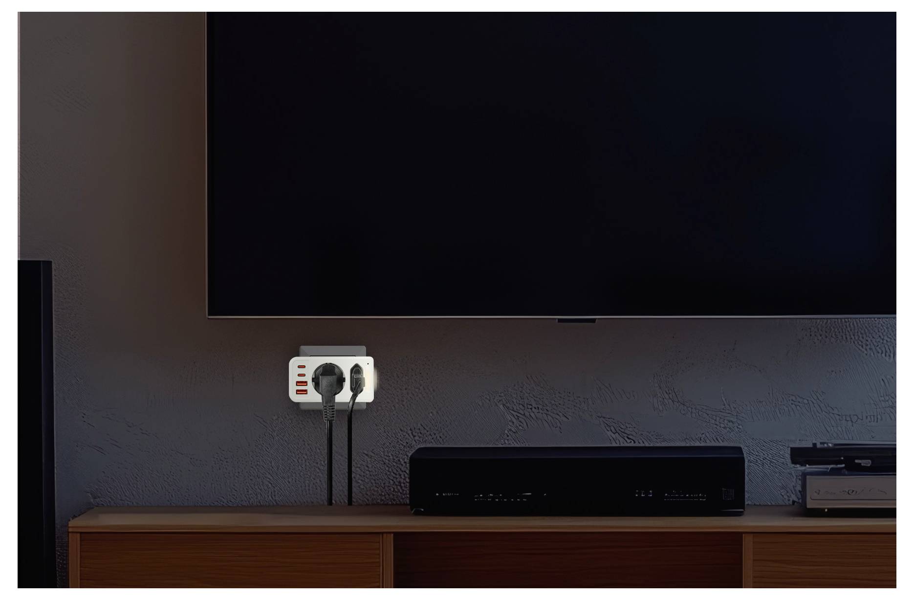 Sygonix SY-7542626 Zwischensteckdose mit USB 2polig Weiß-5