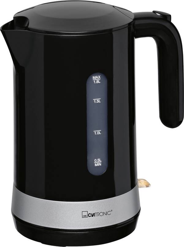 Clatronic WK 3840 schwarz Wasserkocher Schwarz Fassungsvermögen: 1.8 l