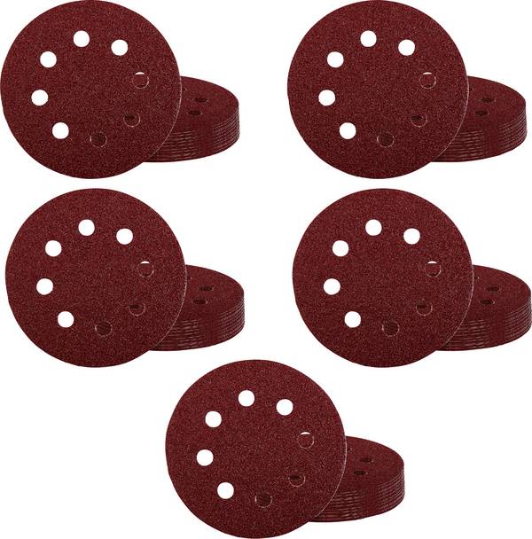 Einhell  817850 Schleifpapier für Exzenterschleifer  Körnung (num) 60, 80, 120, 180, 240  (Ø x H) 125 mm x 13 cm 50 St.